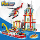 City Marine Fire Station Building Sets,740Pcs Stem Toys Building Blocks Gift For Boys 6+ (Compatible With Lego)