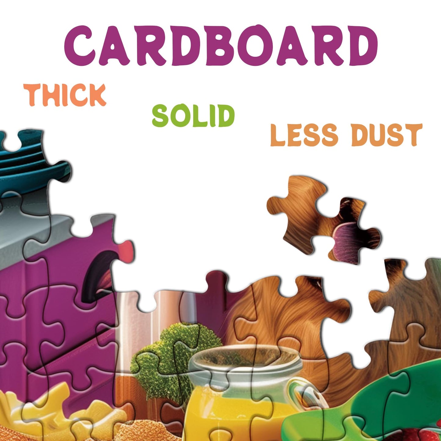 Dog Puppy Pizza Puzzles For Adults 1000 Pieces, Food Kitchen Jigsaw Puzzle, Animals Funny Puzzles