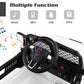 Olakids Kids Ride On Truck, 12V Electric Vehicle Jeep Car With Remote Control, Toddlers Battery Powered Toy With 2 Speeds, Spring Suspension, Double Open Doors, Led Lights, Music, Tf, Usb, Mp3 (White)