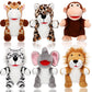 Lenwen 6 Pcs Valentines Day Gifts For Kids Hand Puppets Bulk With Working Mouth 10 Inches Plush Animal Hand Puppet Toddler Plush Toys For Classroom Exchange Gift Birthday Party Favor(Forest Animal)