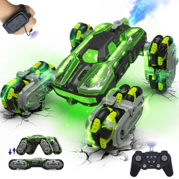 LECPOP 8WD Remote Control Car, 2.4GHz Gesture Sensing RC Stunt Car Double-Sided Driving Climbing Toy for Kids 9 10 11 12 Year Ol