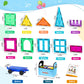 Gemmicc Magnetic Tiles, 126 Pcs + Storage Case, Stem Building Blocks Magnet Toys For Kids,Educational Building Toy Stacking Blocks For Boys Girls,Huge Set With 2 Cars