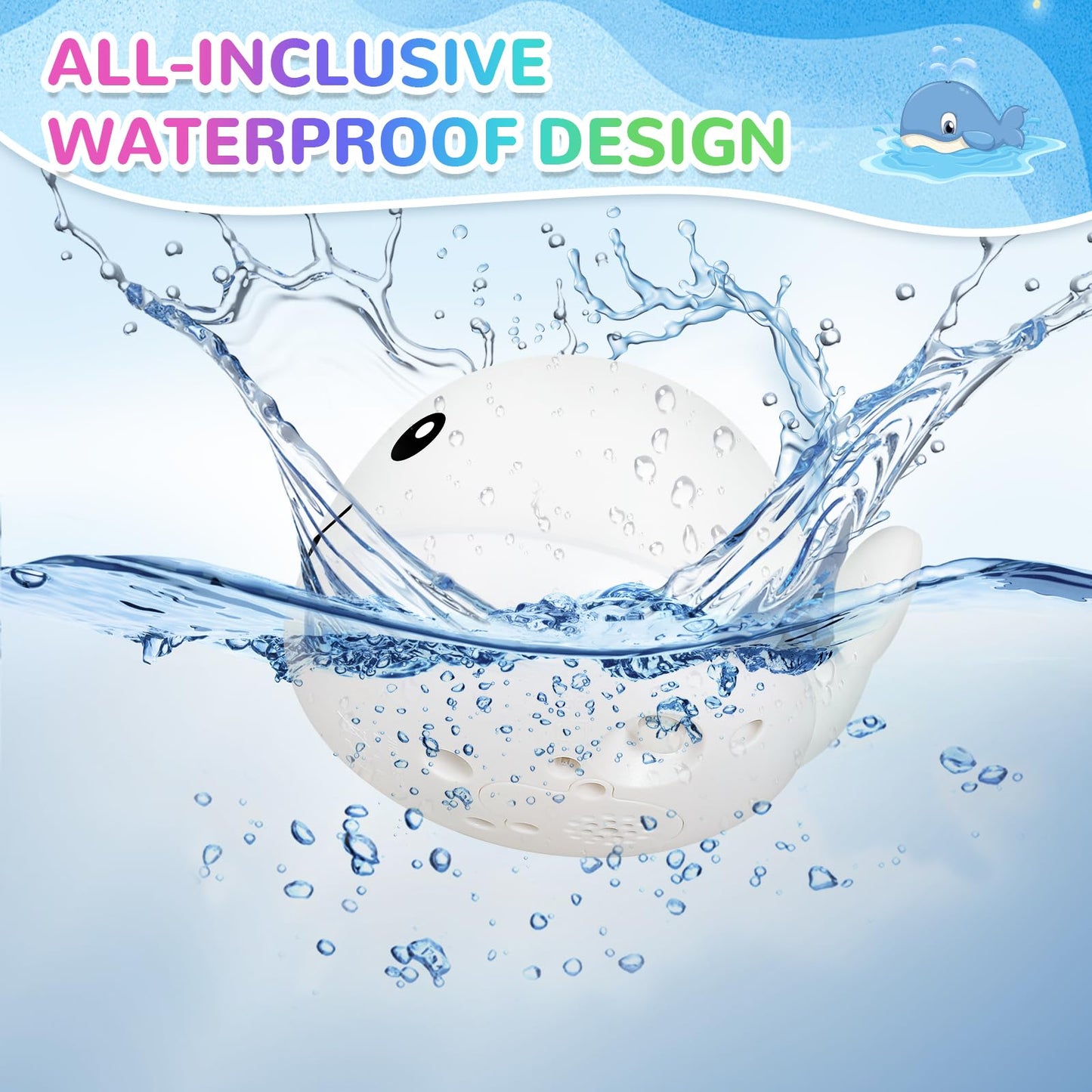 ?2025 Upgraded?Gigilli Baby Whale Bath Toy - Easy Charging, Bath Toys For Kids Ages 1-3, Light Up Bath Fountain Toy 6-12-18 Mont