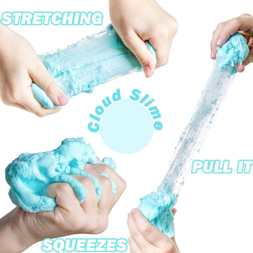 9 Pack Christmas Slime Kit, With 3 Butter Slime And 3 Cloud Slime And 3 Clear Slime, Soft & Non-Sticky, Birthday Gifts For Girls