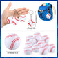 MiniInflat 96 Pcs Baseball Party Favors for Kids Include 24 Baseball Drawstring Bags, 24 Baseball Keychain, 24 Silicone Baseball