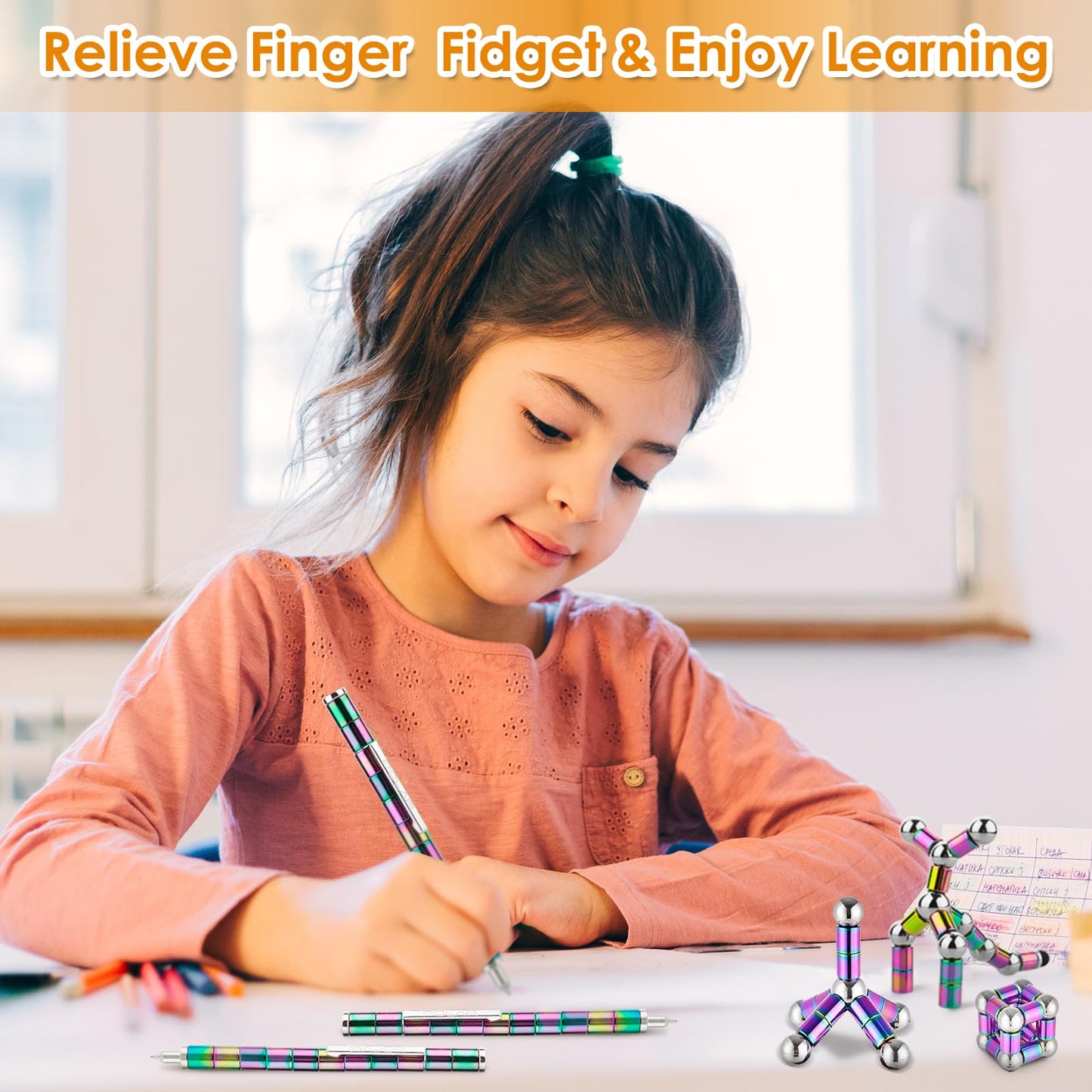 Machohome Fidget Pen Gifts Magnetic Pen Fidget Toys For Adults Teenage Girls Boys Adults,Toy Pen Decompression Toy Magnet Pen,Mu