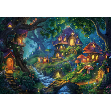 Misitu 100 Piece Puzzles For Kids Mushroom House Large Piece Puzzles 100 Pieces Puzzles For Adults Children Puzzles 100 Piece Families Challenging 100 Piece Puzzles For Seniors 16.1 X 11.3 Inch