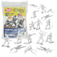 TimMee Plastic Army Men - White 48pc Toy Soldier Figures - Made in USA