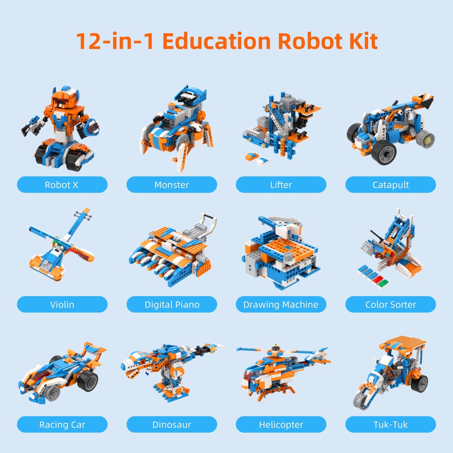 Apitor STEM Robotics Kits, Educational Toy Science Kits with Storage Box, App RC Toys Coding Robots for Kids 8 9 10 11 12 Years