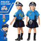 Skirfy 15PCS Police Officer Costumes for Girls,Police Costume for Kids Girls,Uniform with Toys for Cosplay Dress Up Halloween Pa