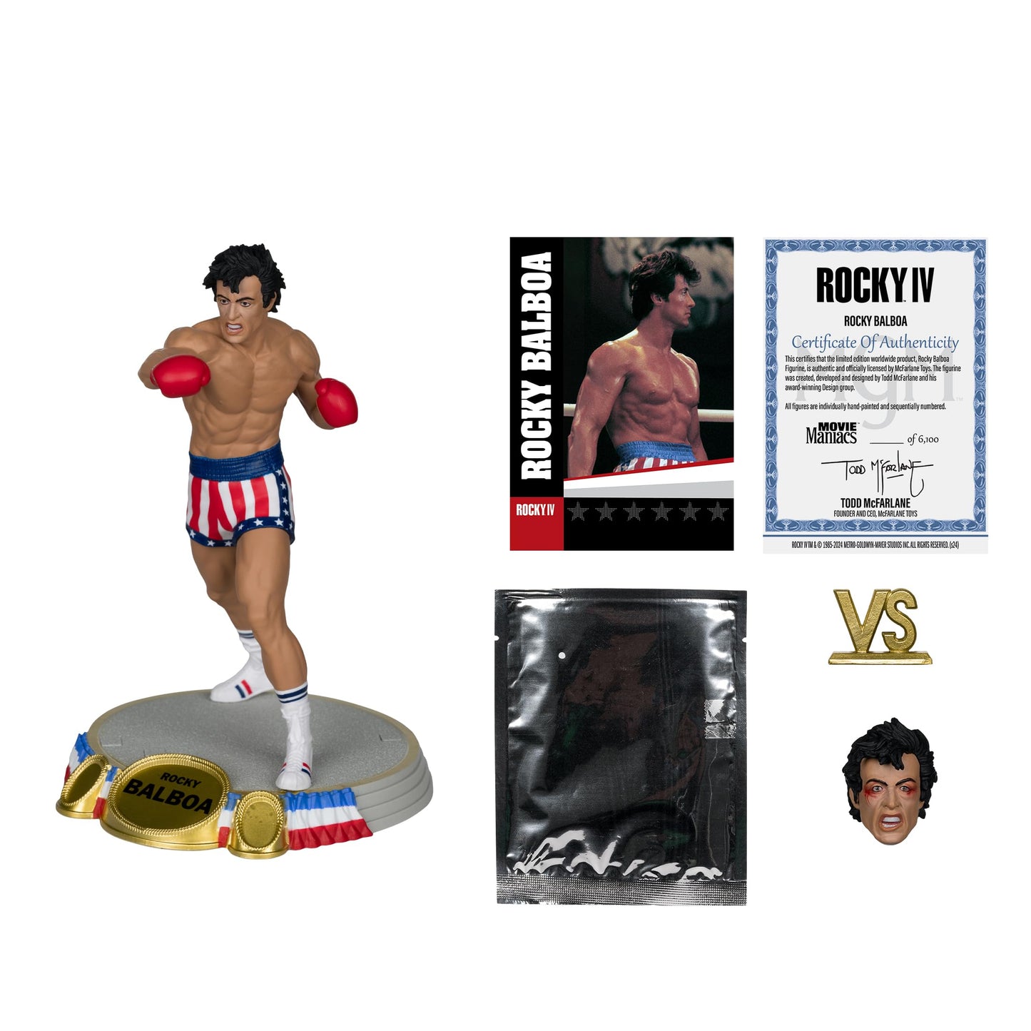 McFarlane Toys Rocky Balboa Figure - 6in Multicolor Plastic Model 14054