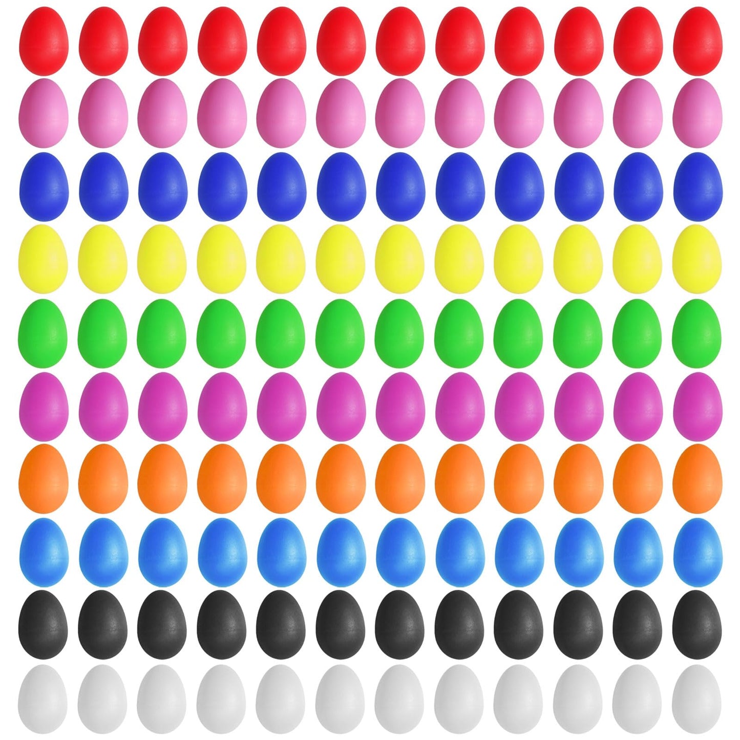 Olutacot 120 Pcs Plastic Egg Shakers Easter Egg Shaker Percussion Musical Maracas Plastic Easter Egg For Kids Toys Learning Diy