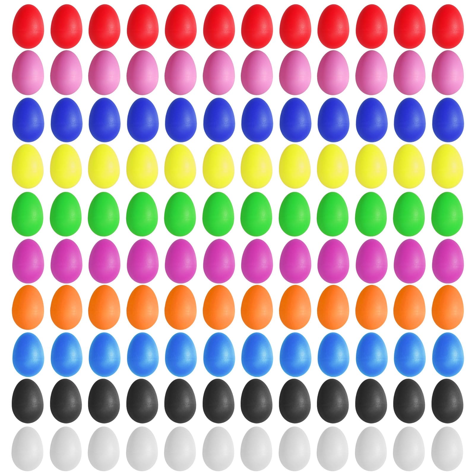 Olutacot 120 Pcs Plastic Egg Shakers Easter Egg Shaker Percussion Musical Maracas Plastic Easter Egg For Kids Toys Learning Diy