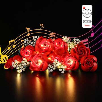 Briksmax Light Kit For Lego Bouquet Of Roses (Music Version) - Led Lighting Compatible With Lego Icons 10328 Building Set For Va