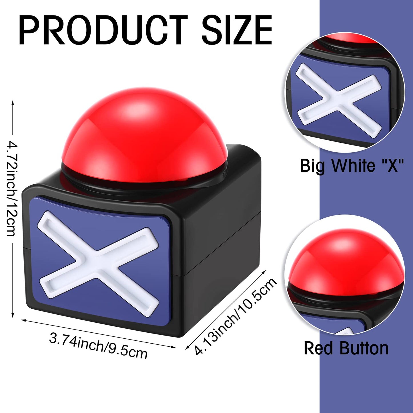 Fabbay 6 Pieces Answer Game Buzzer with Light and Sound Buzzer Alarm Buttons for Game Show Kids mature-themed Party Contest Prop Trivia Quiz Toys