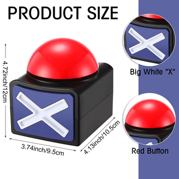 Fabbay 6 Pieces Answer Game Buzzer with Light and Sound Buzzer Alarm Buttons for Game Show Kids mature-themed Party Contest Prop Trivia Quiz Toys