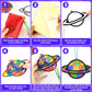 Lonfliness 32 Sets Solar System Suncatchers Crafts Kit DIY Outer Space Window Stained Glass Effect Paper Planet Home School Clas