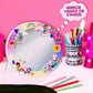 Fashion Angels Sticker Collage Mirror Design Set - 1 Round Rainbow Mirror To Hang Or Stand, 3 Stickers Sheets With 200 Reusable Sticker Decals - Develops Creativity And Confidence - Ages 8 And Up