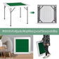 Goplus Classic Foldable Mahjong Table, 35' Square Green, 4 Cup Holders & 4 Chip Grooves, Foldable For Adults Domino Game, Camping