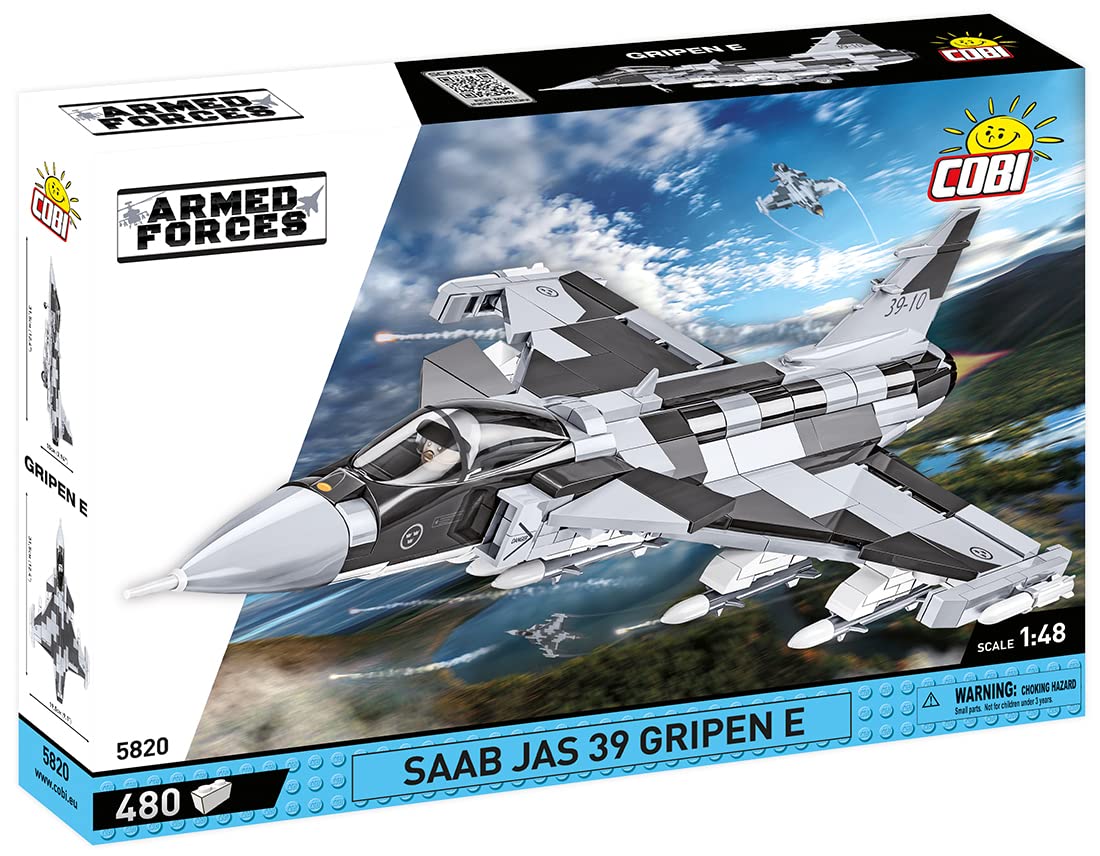 COBI Armed Forces SAAB JAS 39 Gripen E Plane Model 5820 - Large Plastic, Various Colors