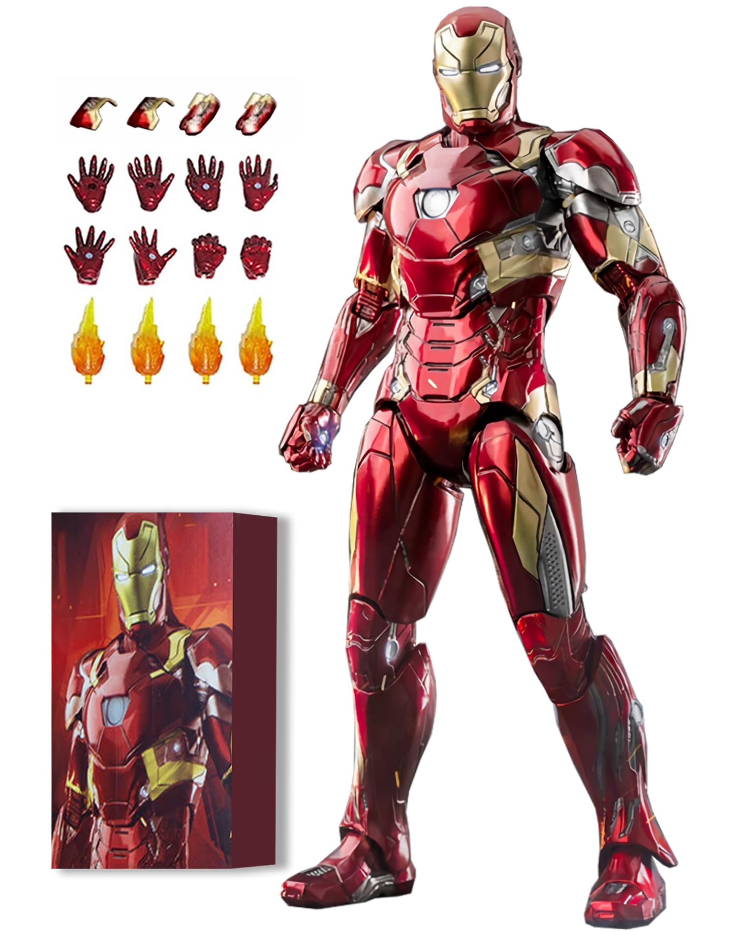 Banobi 7 Inch Ironman Mk46 Action Figure (1/10 Scale) With Lots Of Accessories,Exquisite Painting Collectible Toy