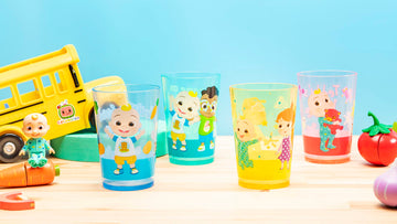 Zak Designs CoComelon Nesting Tumbler Set Includes Durable Plastic Cups with Variety Artwork, Fun Drinkware is Perfect for Kids