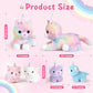 Kmuysl Plush Unicorn Kitty Toys For Girls Ages 3 4 5 6 7 8+ Year - Cat Mommy Stuffed Animal With 4 Baby Kitties In Her Tummy, Animal Stuffed Toys Set, Christmas Valentines Birthday Gifts For Girls