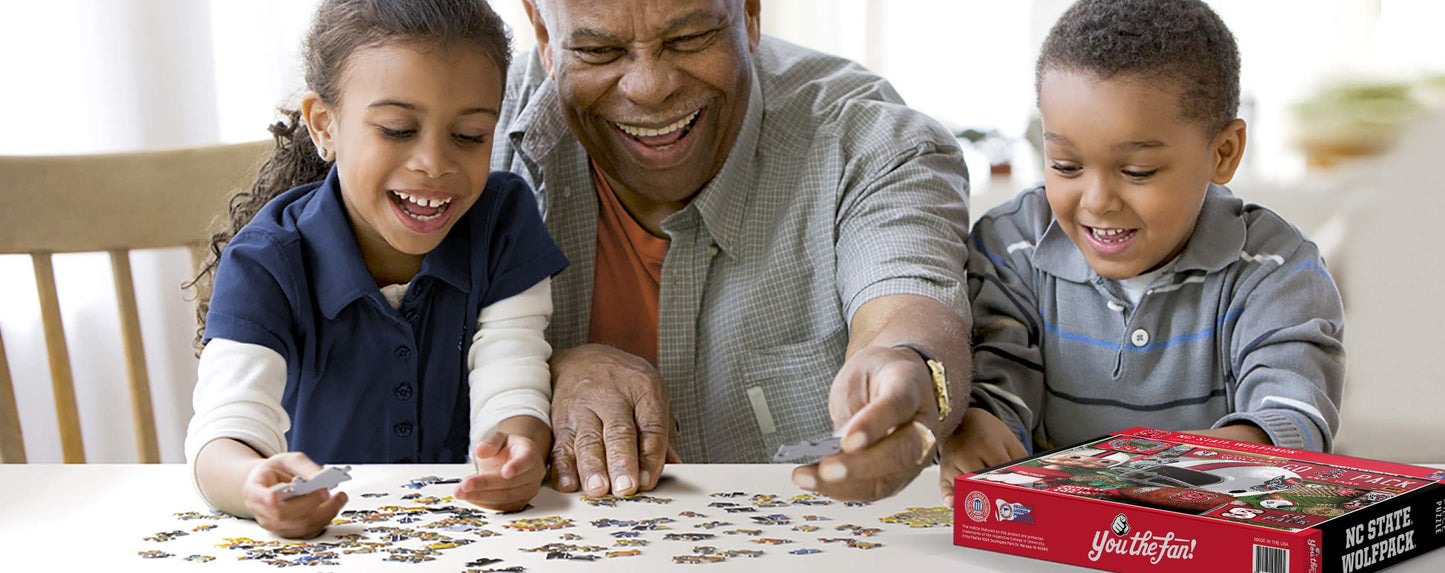 YouTheFan NCAA NC State Wolfpack Retro Series Puzzle - 500 Pieces, Large, Team Colors