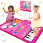 2 In 1 Musical Toys For Toddlers 1-3 Piano Keyboard & Drum Mat, Music Sensory Play Mat Baby Toys For 1 Year Old Developmental Toddler Girl Toy Age 1-2 Birthday Gifts For 1 2 Year Old Girls Present