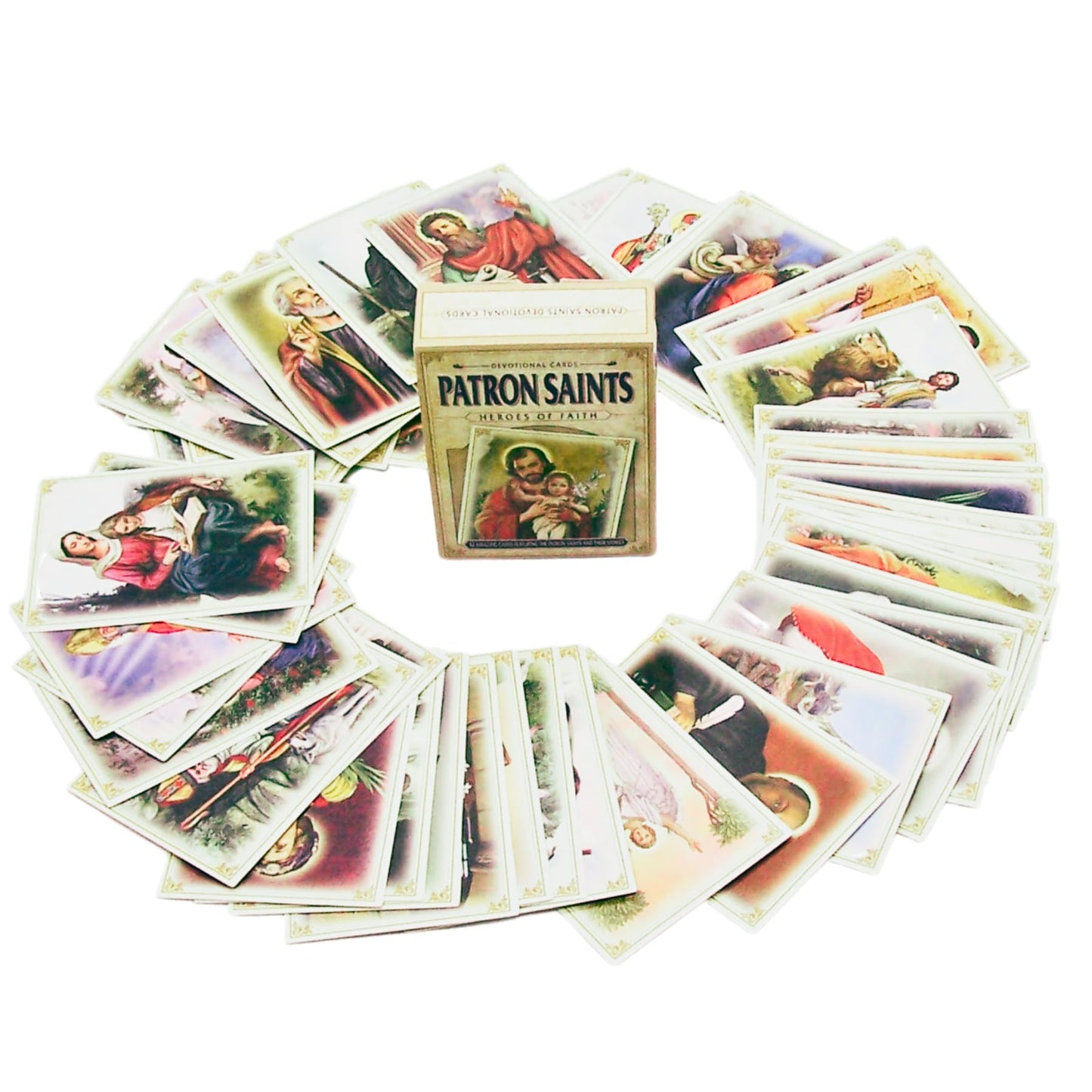 Wowser Patron Saints Deck Of Cards Set, Educational Stories, Sunday School Lessons And Catholic Church Activities, Pack Of 52