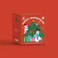 Gognome Duo 5'' Resin Snowman Figurines With Lighted Christmas Tree Wreath - Christmas Decorations Indoor Snowman Decor Ornament