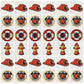 Fun Express - Firefighter Tattoos (72pc) for Birthday - Apparel Accessories - Temporary Tattoos - Regular Tattoos - Birthday - 7