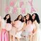 TONIFUL Happy Birthday Balloons with Ribbon Straw 16 Inch Mylar Letters Balloons Sign Banner Bunting Reusable for Girls Boys Kid