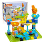 Anpcso Marble Run Building Blocks, Dinosaurs Marble Track Toy Classic Large Bricks for 3 4 5 6 7 + Year Old Boys Girls Kids, Bri