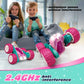 Tecnock Pink Remote Control Car, 2.4GHz, 4WD, USB-C Charging, Model S8915E, Stunt Car for Kids Ages 6-12, 3x