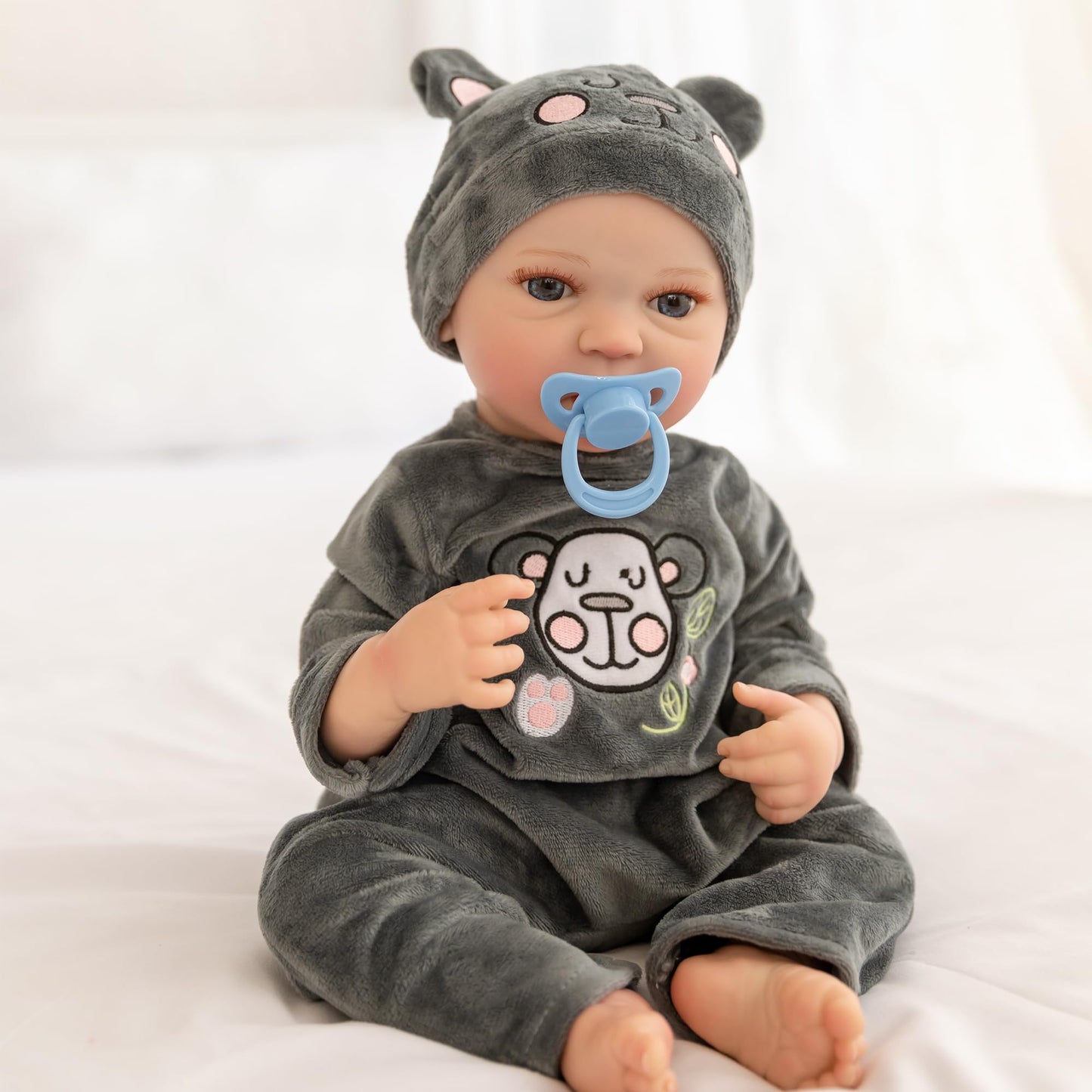 Fancci Reborn Baby Dolls, 18 Inch Newborn Baby Boy Doll With Realistic Veins, Lifelike Handmade Doll Full Body Vinyl Baby Doll,