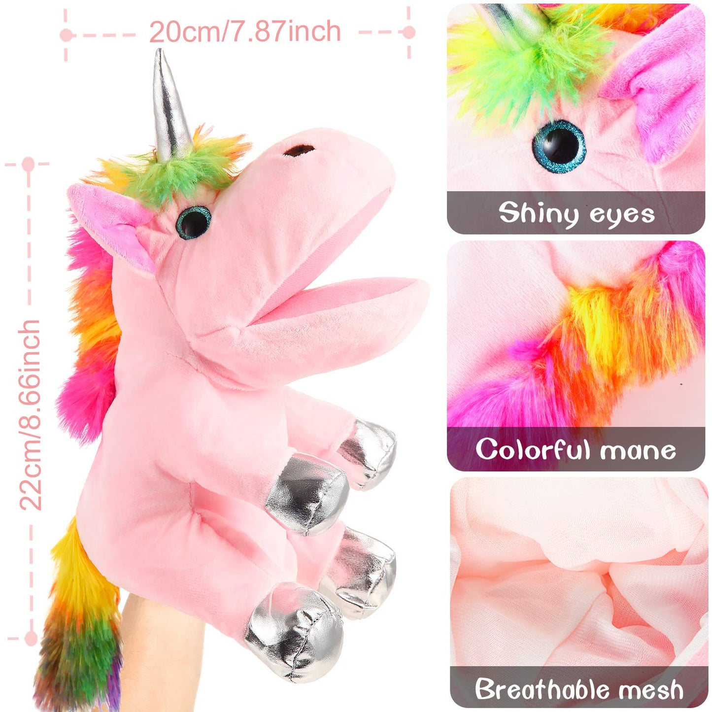 Animal Hand Puppets 10-13 Inch Giant Plush Safari Jungle Animals Hand Puppet Toys Role-Play Toy Puppets For Kids Storytelling Imaginative Pretend Play Teaching Preschool(Safari Jungle Animal)