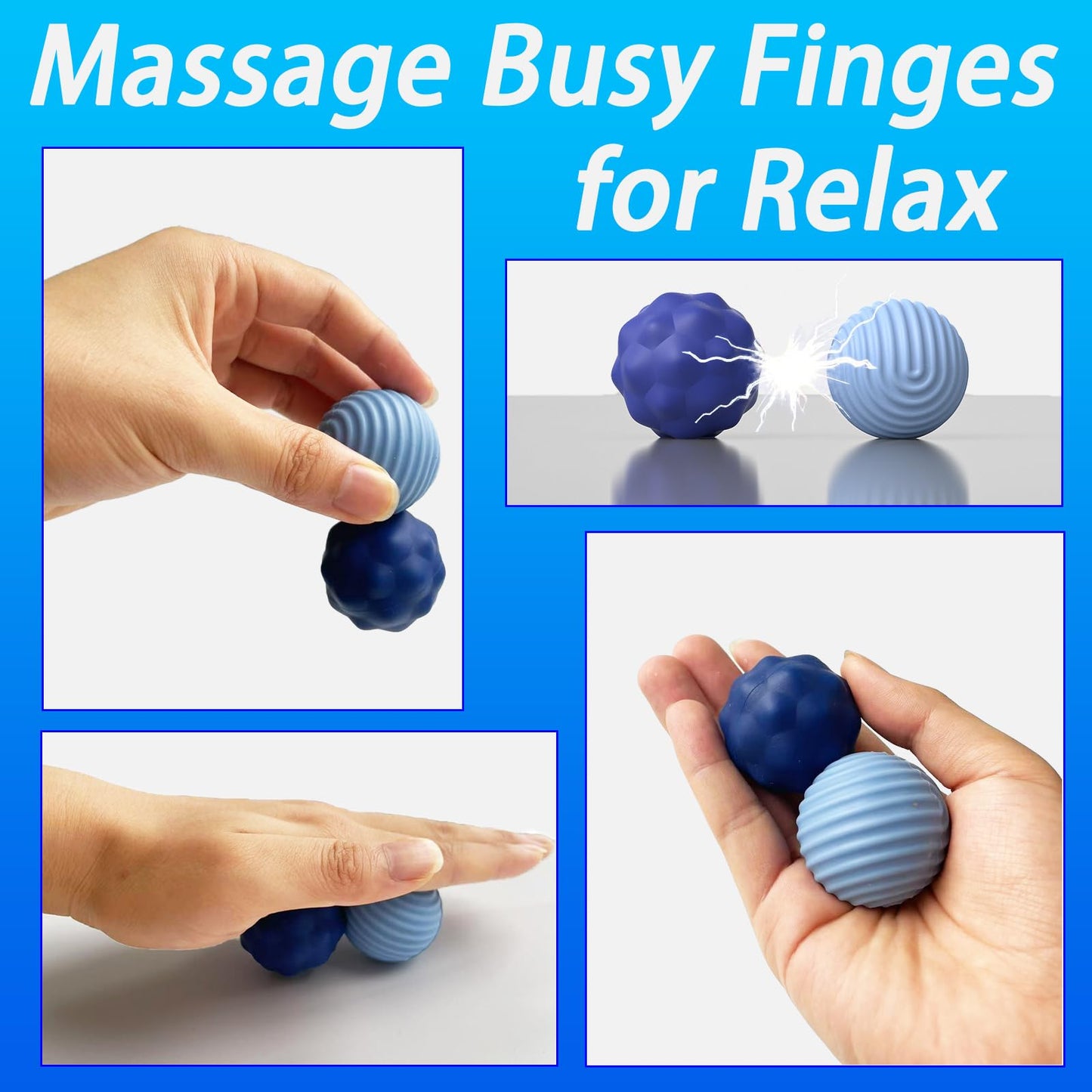 Fidget Toys Adults, 6 Pack Large Silicone Magnetic Fidget Balls - Fun Gifts for Teenage Novelty Christmas Stocking Stuffers Adul