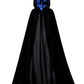 Kids Full Length Hooded Velvet Cloak Halloween Cape Costumes With Blue Led Light Up Scary Mask (47'/120Cm)