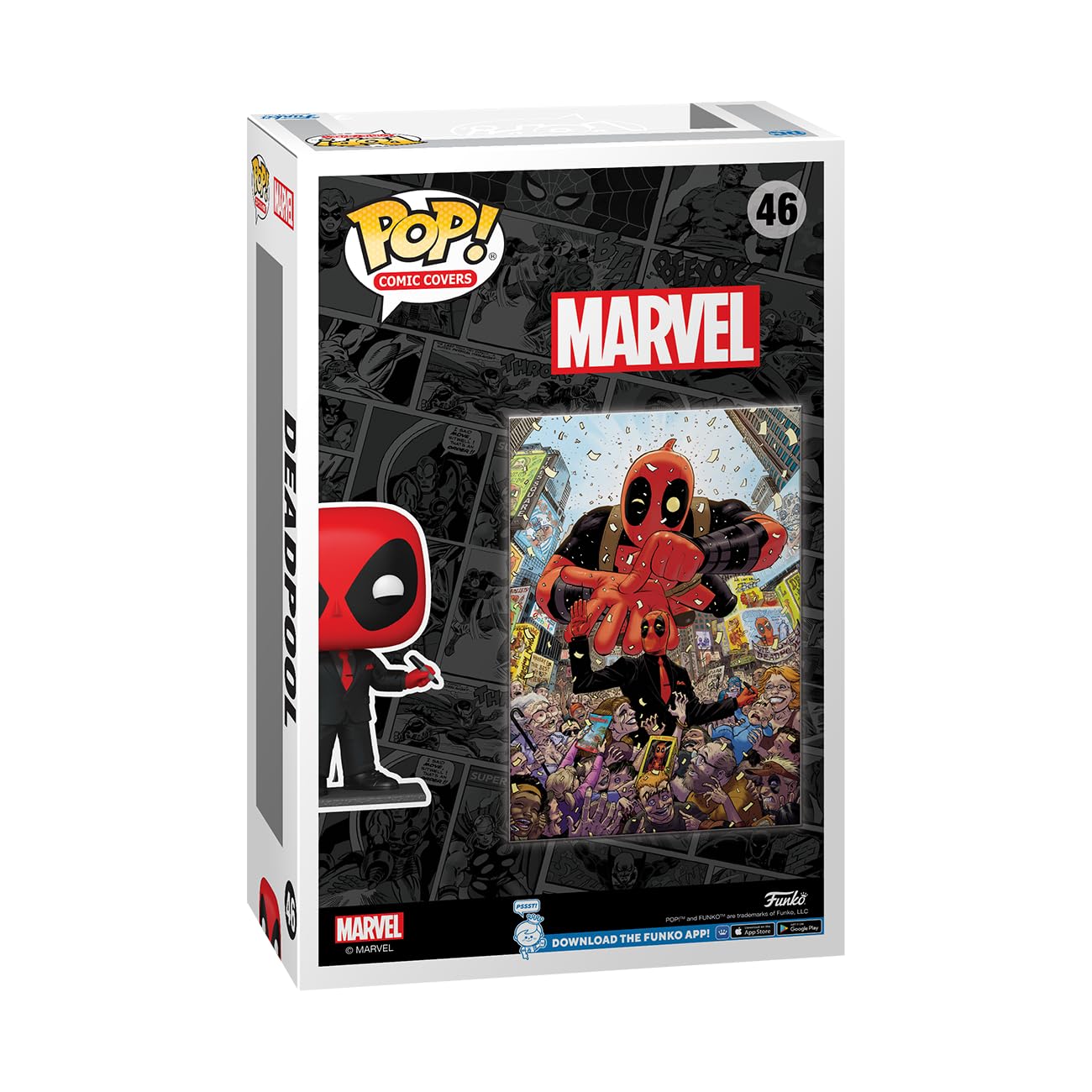 Funko POP! Marvel Skrull Deadpool Vinyl Figure - Black Suit, Model 76085, Multicolor Collectible for Kids & Adults