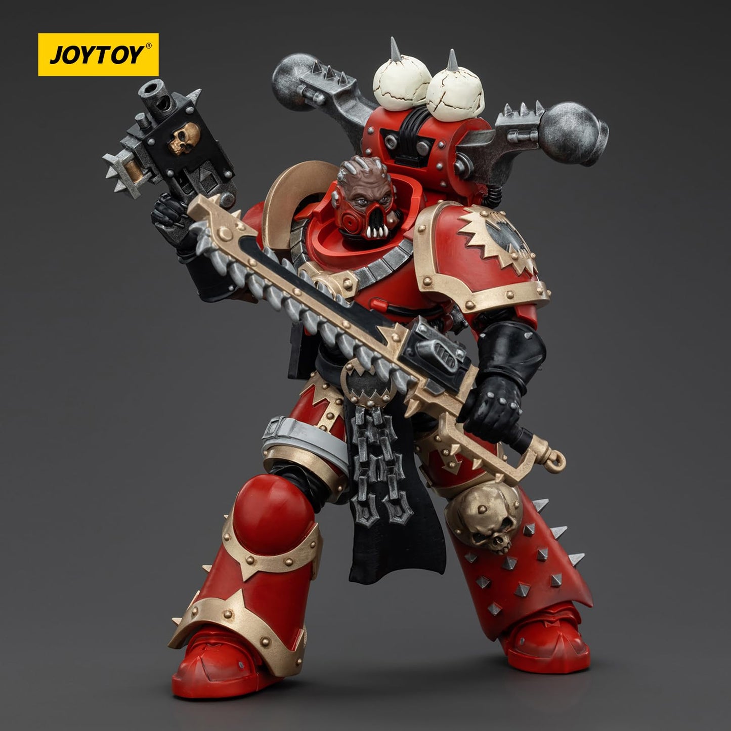 JOYTOY Warhammer 40k World Eaters Khorne Berzerker Action Figure, 1/18 Scale, ABS Material, Model MSSde-00638, Mss00638 Color
