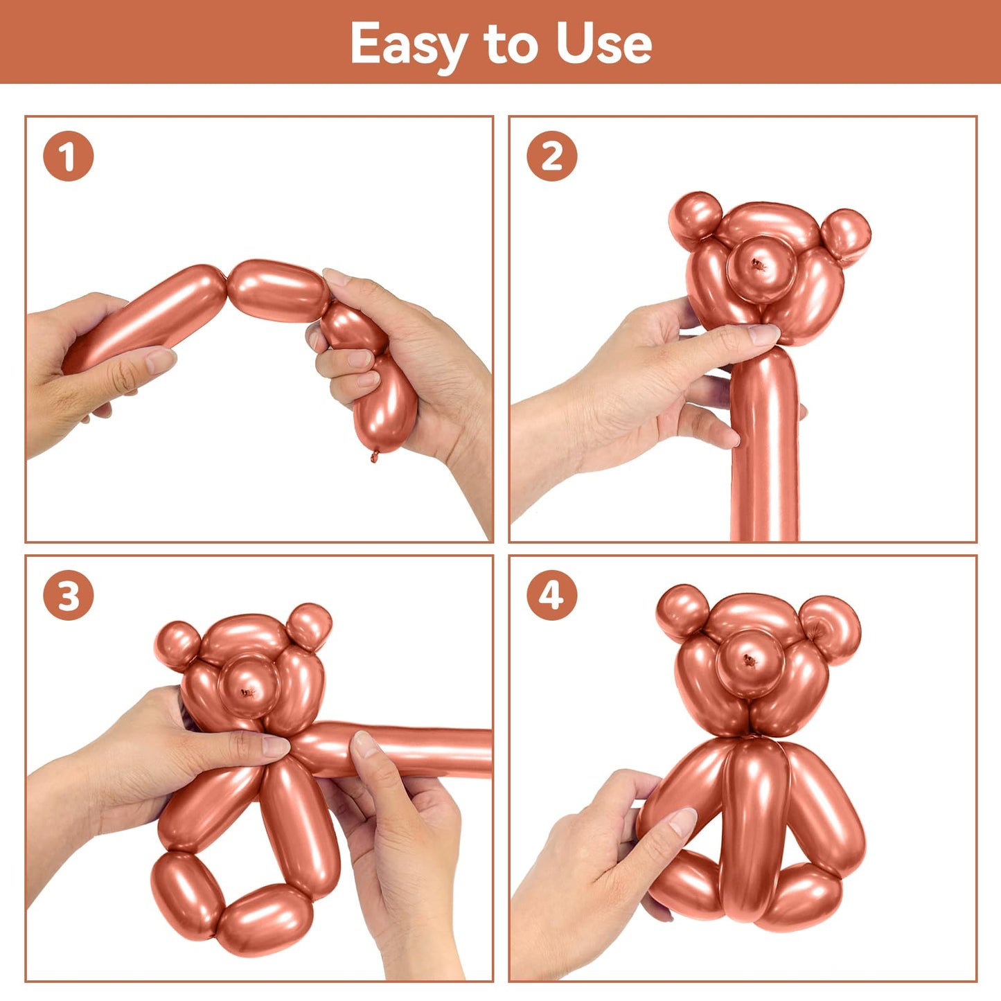 Zbydng 260 Balloons, Thickening Long Balloons For Tying Balloon Arch, Twisting Latex Animals Magic Modeling Skinny Birthday Ball