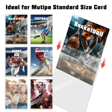 600 Counts Card Sleeves  Clear Baseball Card Sleeves  Sturdy Trading Cards Sleeves  Plastic Card Protector for Standard Cards Fit for MTG  Baseball Cards  Sports Cards  Game Cards