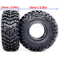 Hobbysoul 1.0 Tires 58Mm Tall All Terrain Super Soft Sticky Mud Tyre For Rc Crawler 1/24 Scx24 1/18 Trx4M Upgrades
