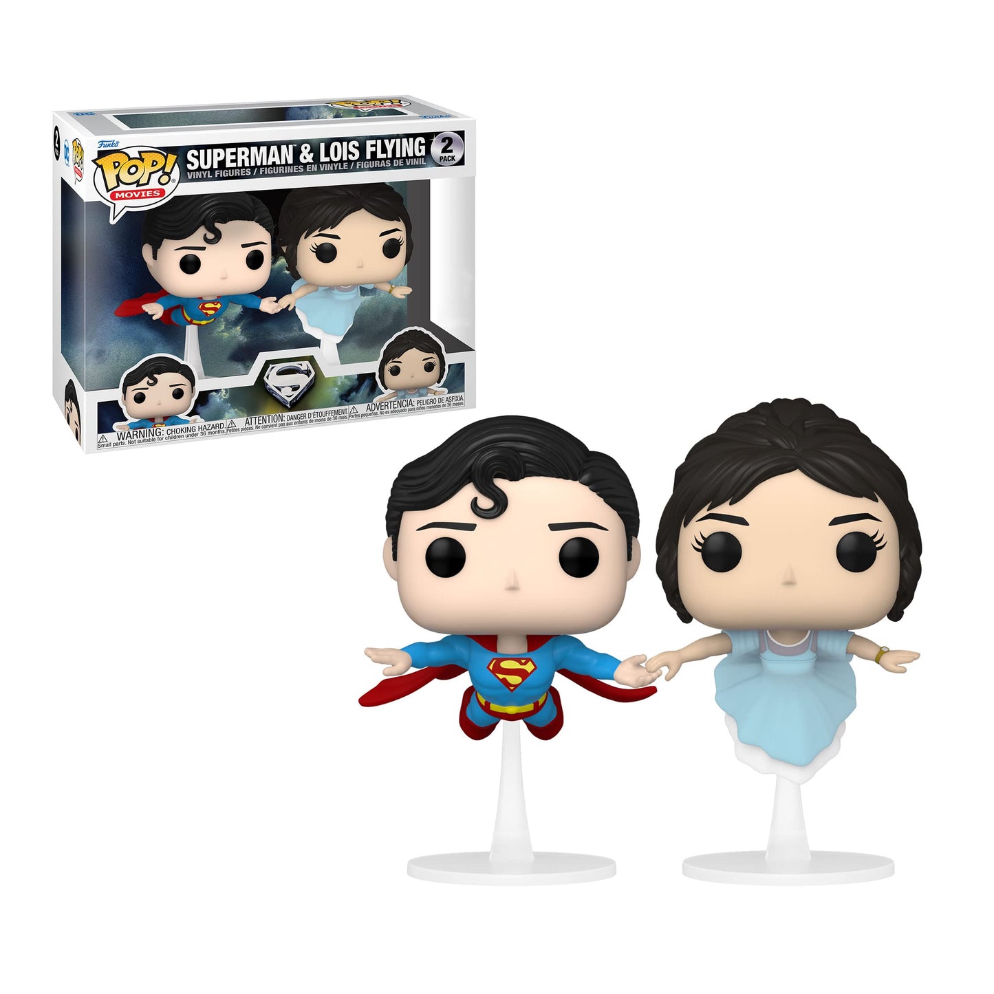 Funko Pop! Dc Superman And Lois Lane Flying Exclusive 2 Pack Figures