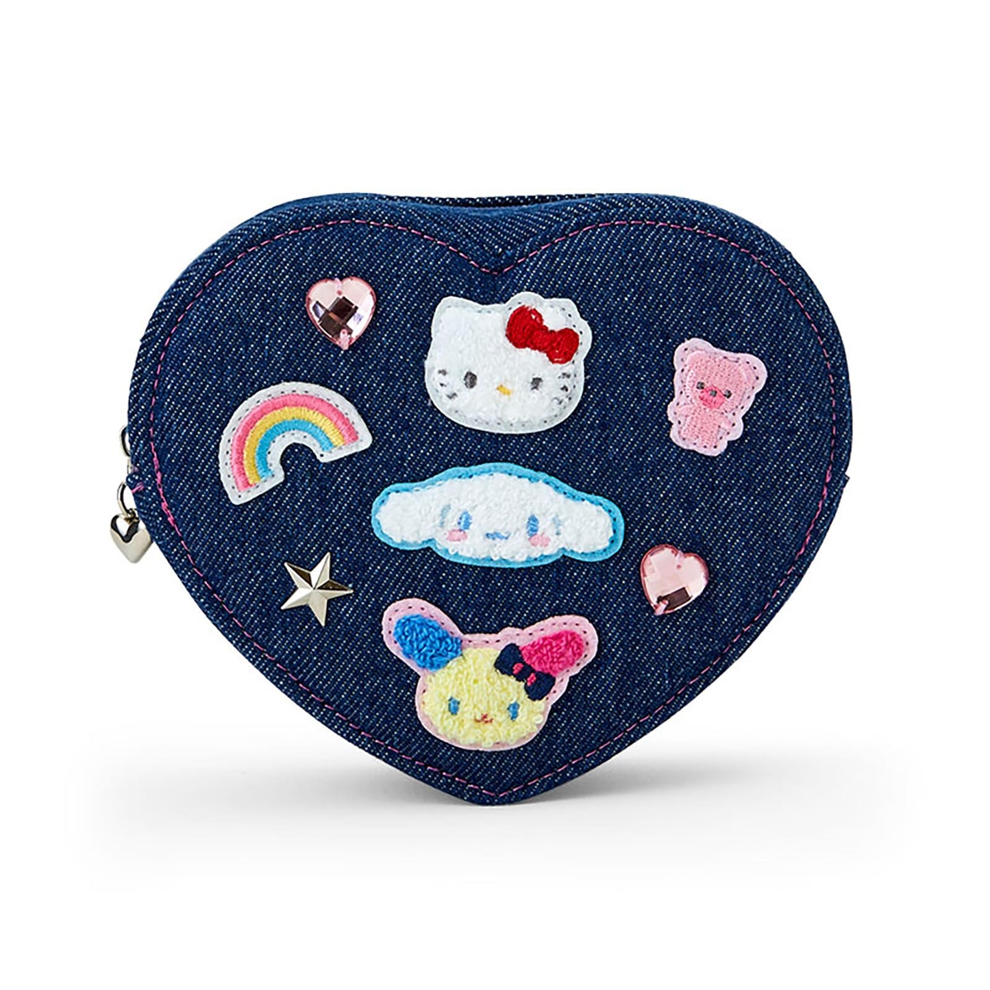Sanrio 236462 Sanrio Characters Pouch (Denim Patch)