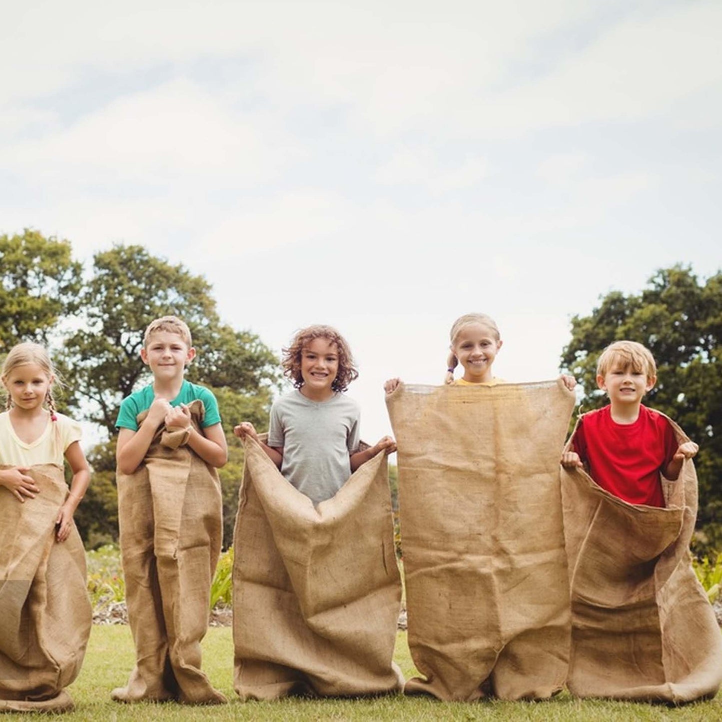 EBaokuup 6 Pack Large Burlap Potato Sack Racing Bags,39''x21'' Nature Jute Sacks Race Bags for Adults & Kids Outdoor Game-Reusab