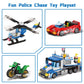 City Police Truck And Trailer Building Sets, Compatible With Lego Police Car With Tow Truck, Helicopter, Car, Motorcycle, Police
