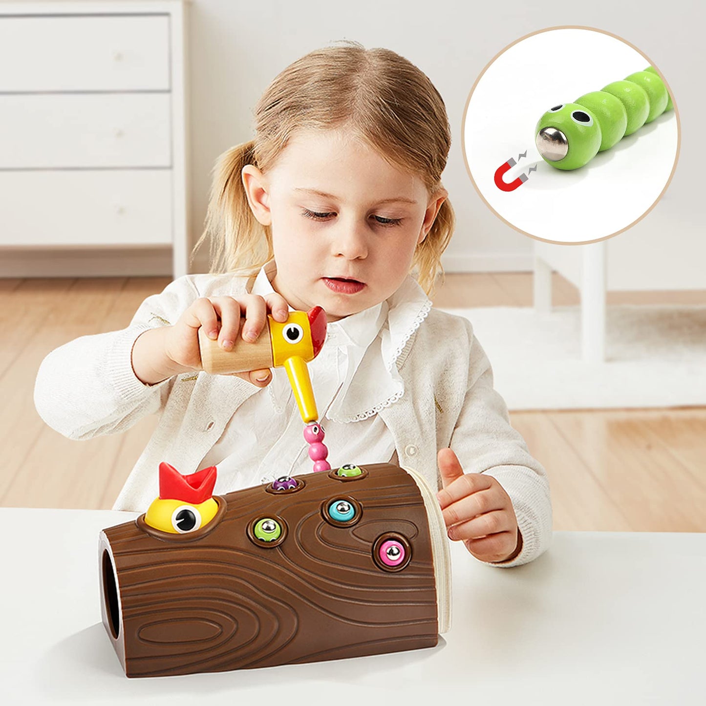 Top Bright Montessori Toys For 2 Year Old - Magnetic Bird Feeding Games For 2 Year Olds, Learning Toys For Toddlers 2-4 Years, Fine Motor Skills Toys For 2 Year Old Girls And Boys