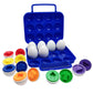 Beakabao 12Pcs Color And Shape Matching Egg Set Montessori Toddler Education Classification Toys For Fine Motor Skills Of The Fingers Muscles, Preschool Children Smart Puzzles Easter Gifts (Blue)